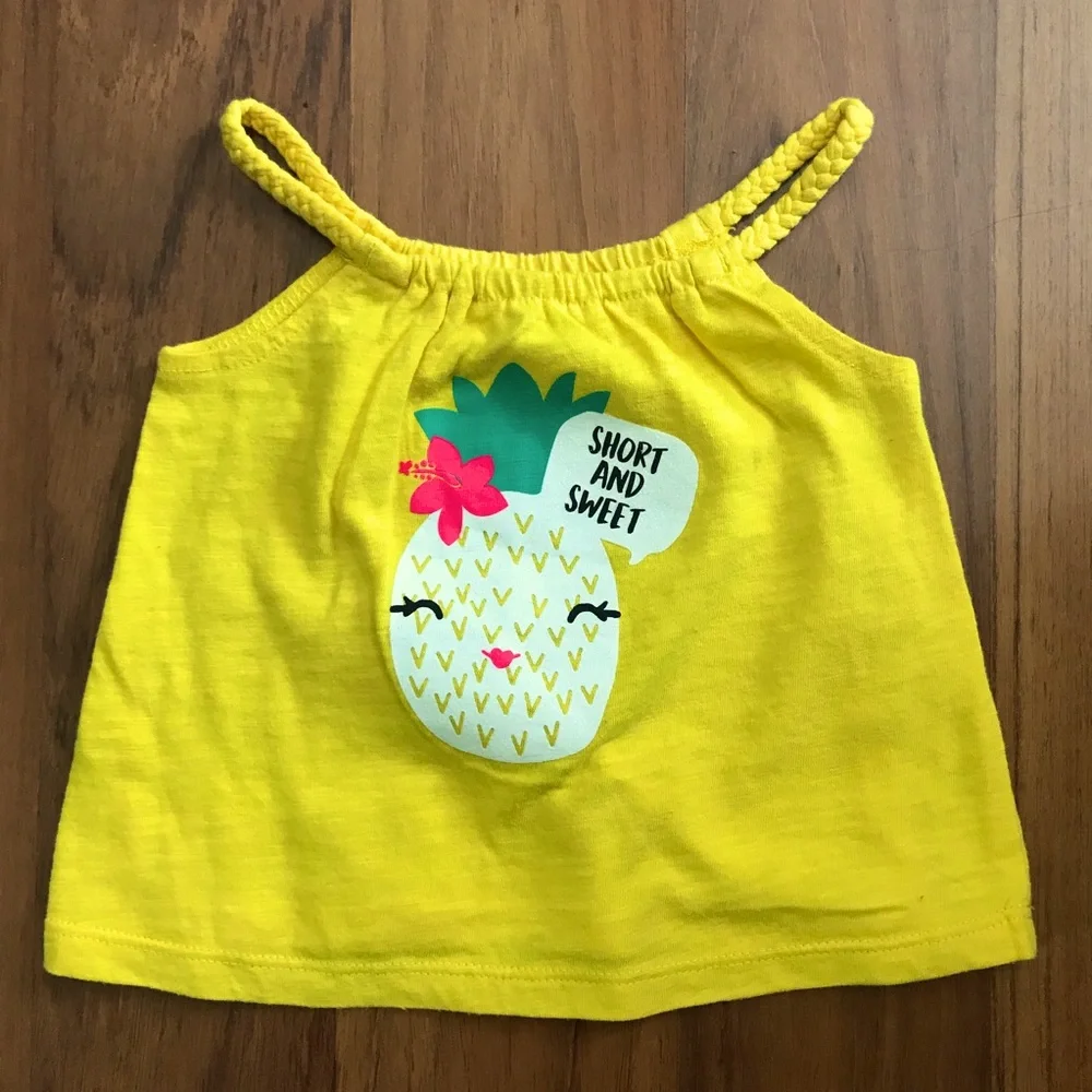 Okie Dokie Baby Girl Pineapple Tank Size 9 Months